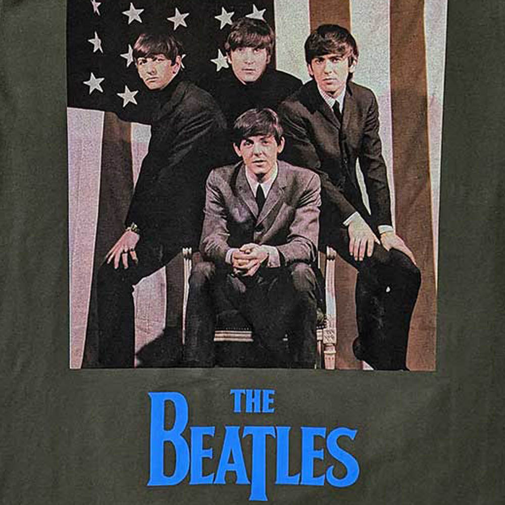 THE BEATLES ビートルズ (ABBEY ROAD 55周年 ) - US Flag Photo / Tシャツ / メンズ 【公式 /  オフィシャル】