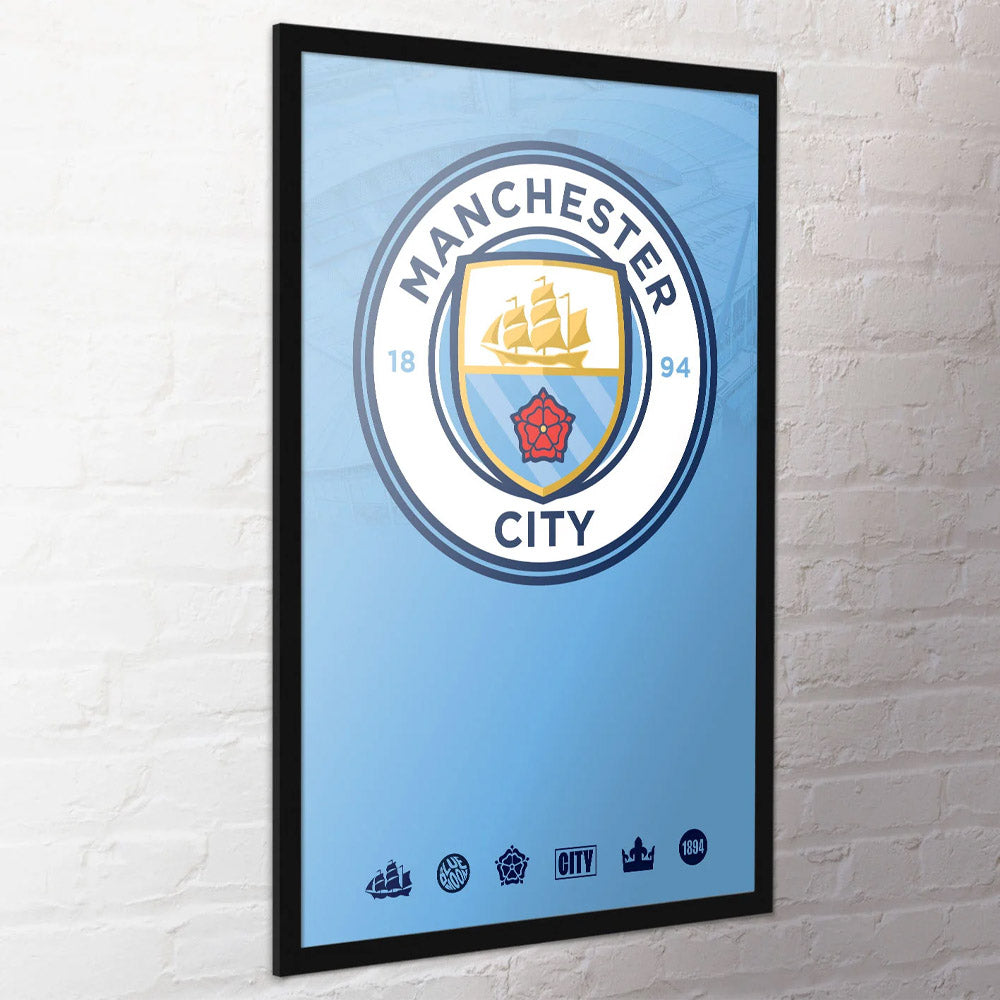 MANCHESTER CITY FC マンチェスターシティFC - Club Crest / ポスター 【公式 / オフィシャル】