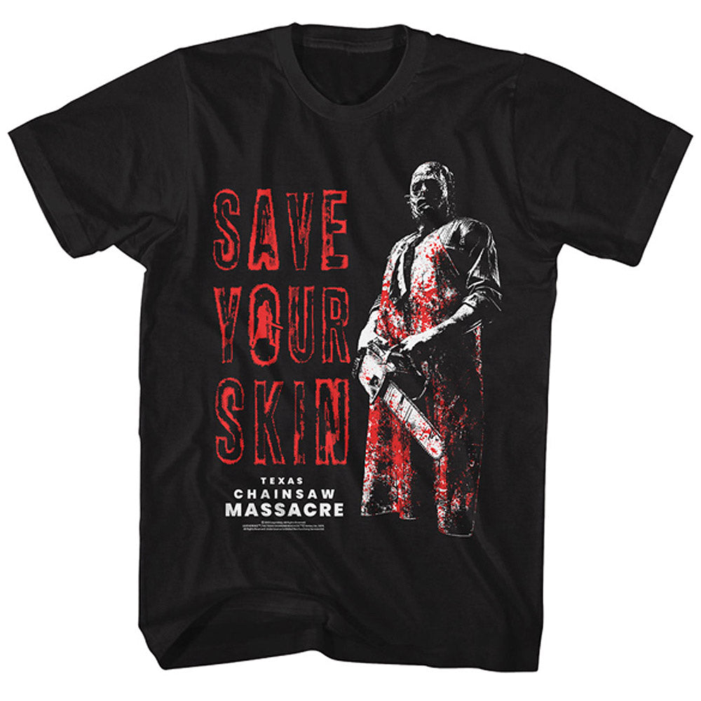 TEXAS CHAINSAW MASSACRE 悪魔のいけにえ (公開 50周年 記念 ) - SAVE YOUR SKIN / Tシャツ / メンズ  【公式 / オフィシャル】