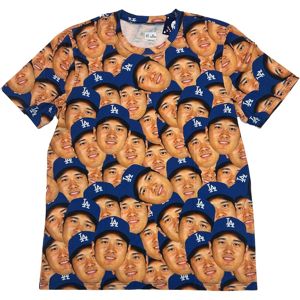 SHOHEI OHTANI 大谷翔平 - MLB公式 LOS ANGELES DODGERS FACE SUBLIMATED / 限定 / Tシャツ  / メンズ 【公式 /