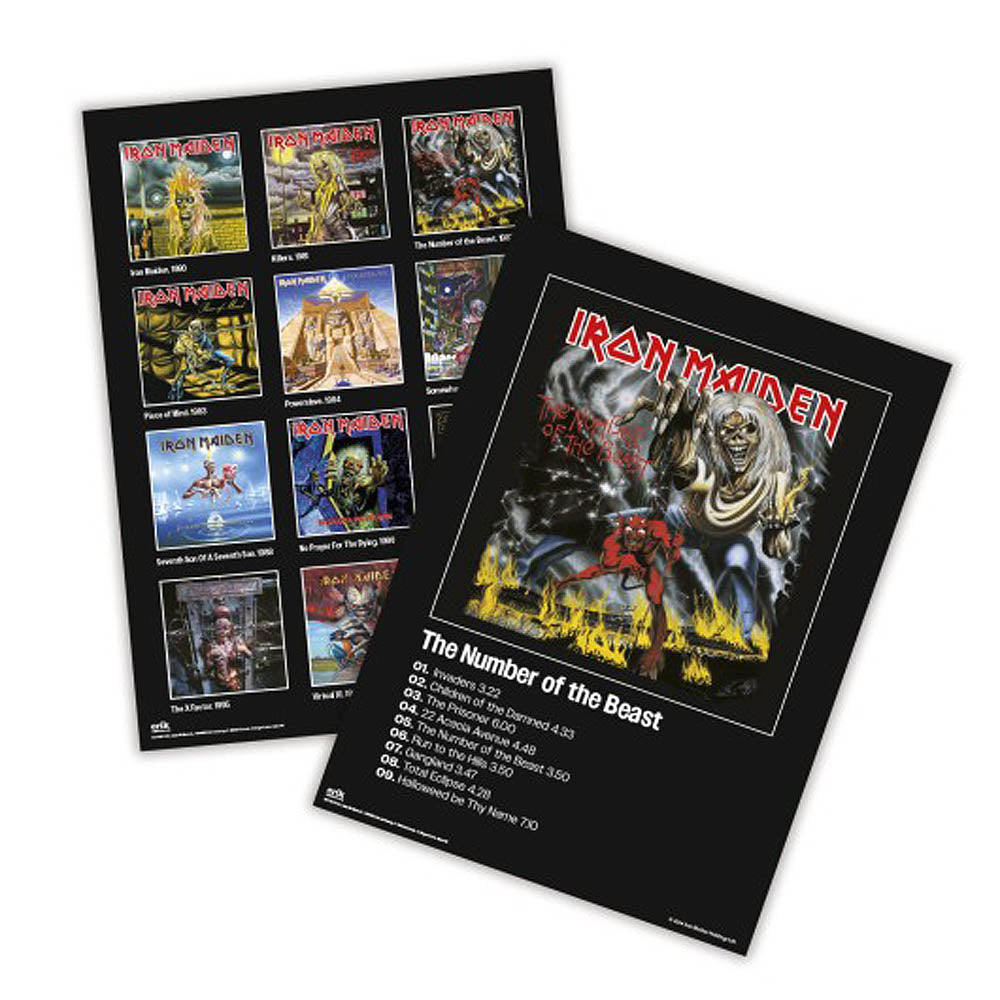 IRON MAIDEN アイアンメイデン (ポール・ディアノ 追悼 ) - SET MINIPOSTERS / 2枚セット / ポスター 【公式 /  オフィシャル】