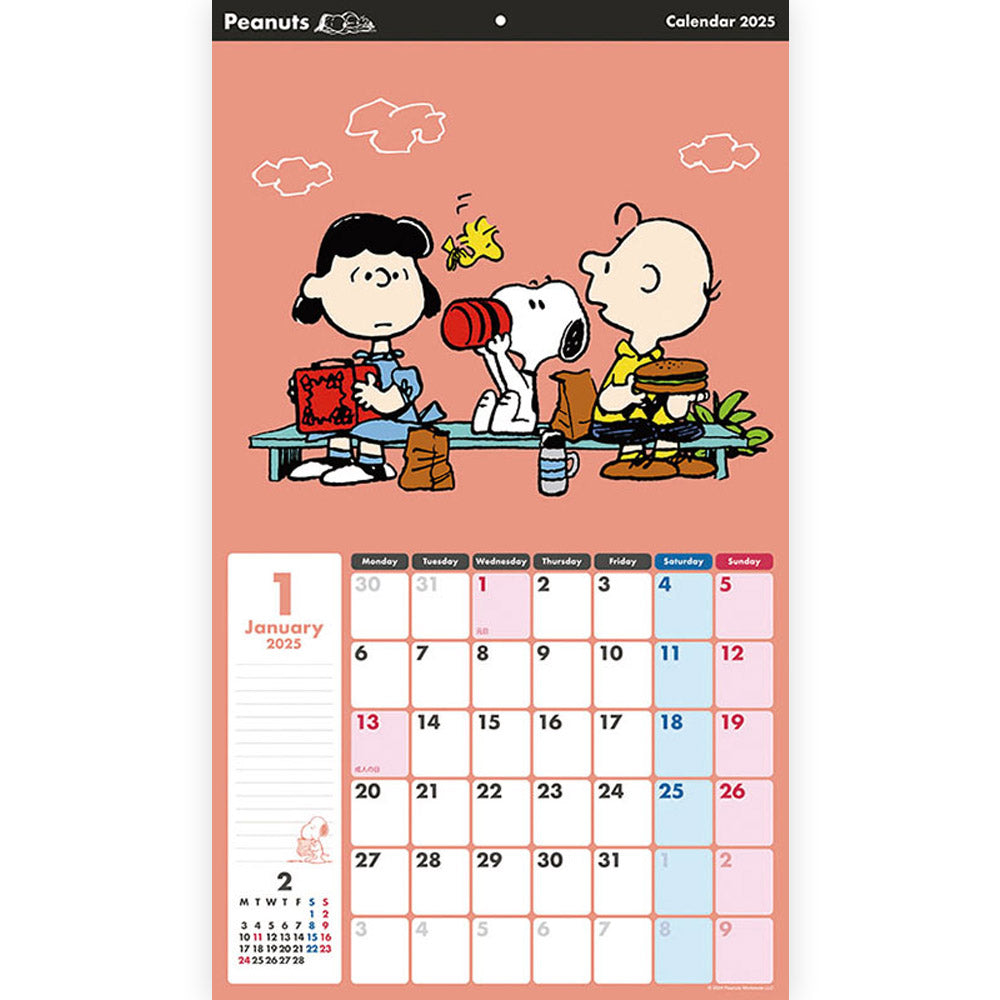 PEANUTS スヌーピー - 2025年カレンダー / 壁掛け / カレンダー・ダイアリー 【公式 / オフィシャル】