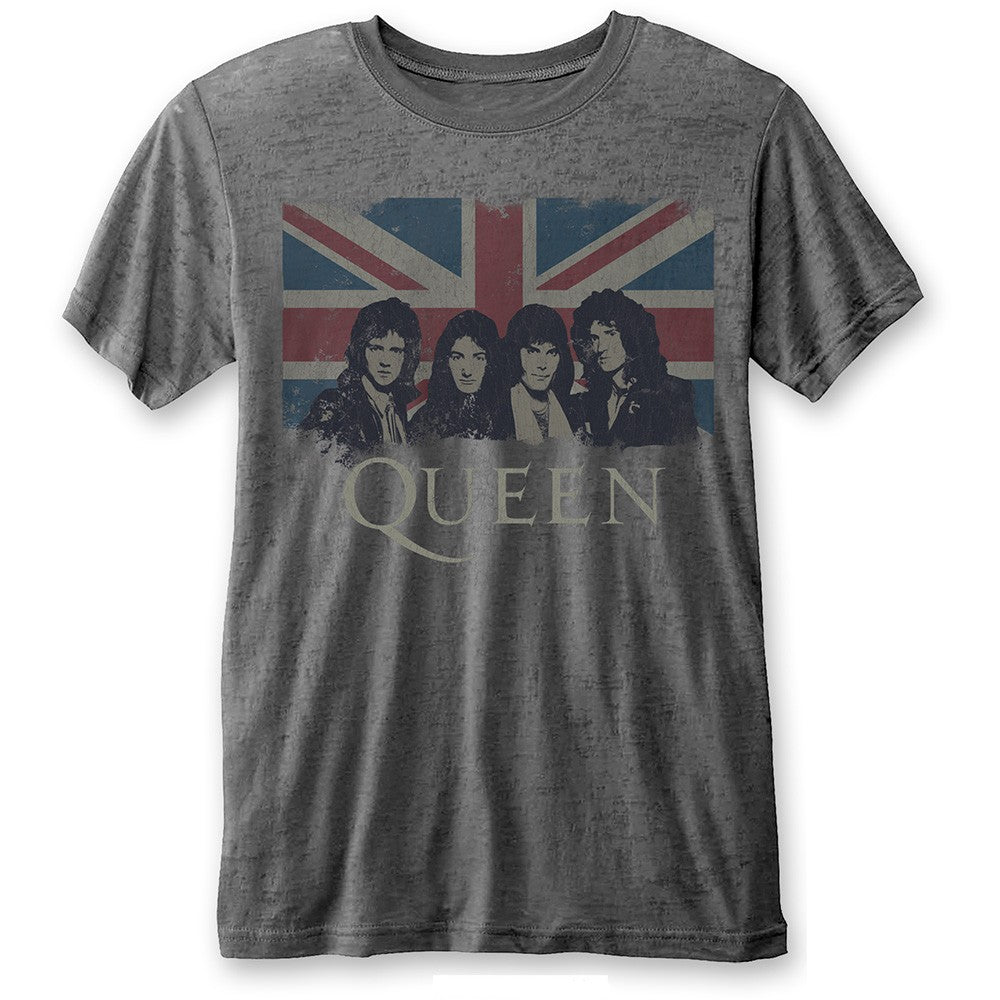 QUEEN クイーン - VINTAGE UNION JACK (BURN OUT) / Black Label（ブランド） / Tシャツ / メンズ 【公式 / オフィシャル】