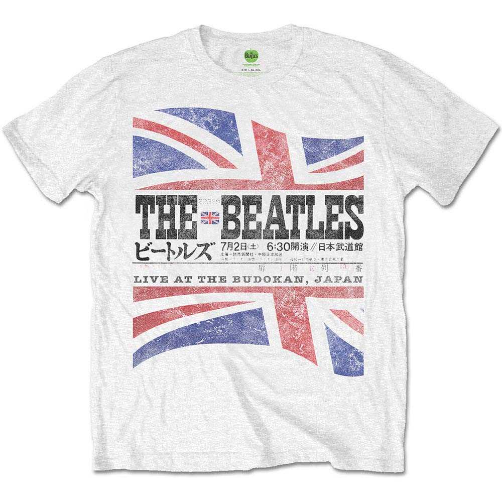 THE BEATLES ビートルズ (ABBEY ROAD 55周年 ) - BUDOKAN SET LIST（ヴィンテージ加工） / バックプリントあり / Tシャツ / メンズ 【公式 / オフィシャル】