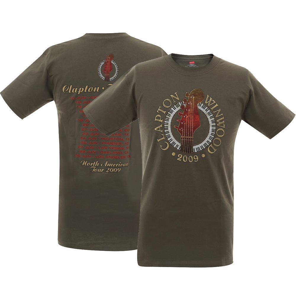 ERIC CLAPTON エリッククラプトン - Guitar / バックプリントあり / 北米 Tour 2009 会場限定 / レア / Tシャツ / メンズ 【公式 / オフィシャル】