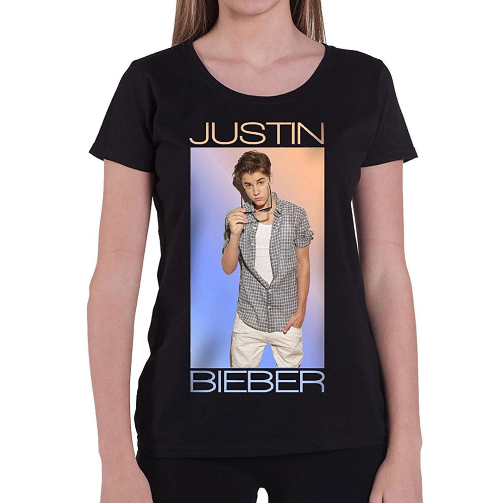 JUSTIN BIEBER ジャスティンビーバー (デビュー 15周年 ) - COLOUR FADE / Tシャツ / レディース 【公式 / オフィシャル】