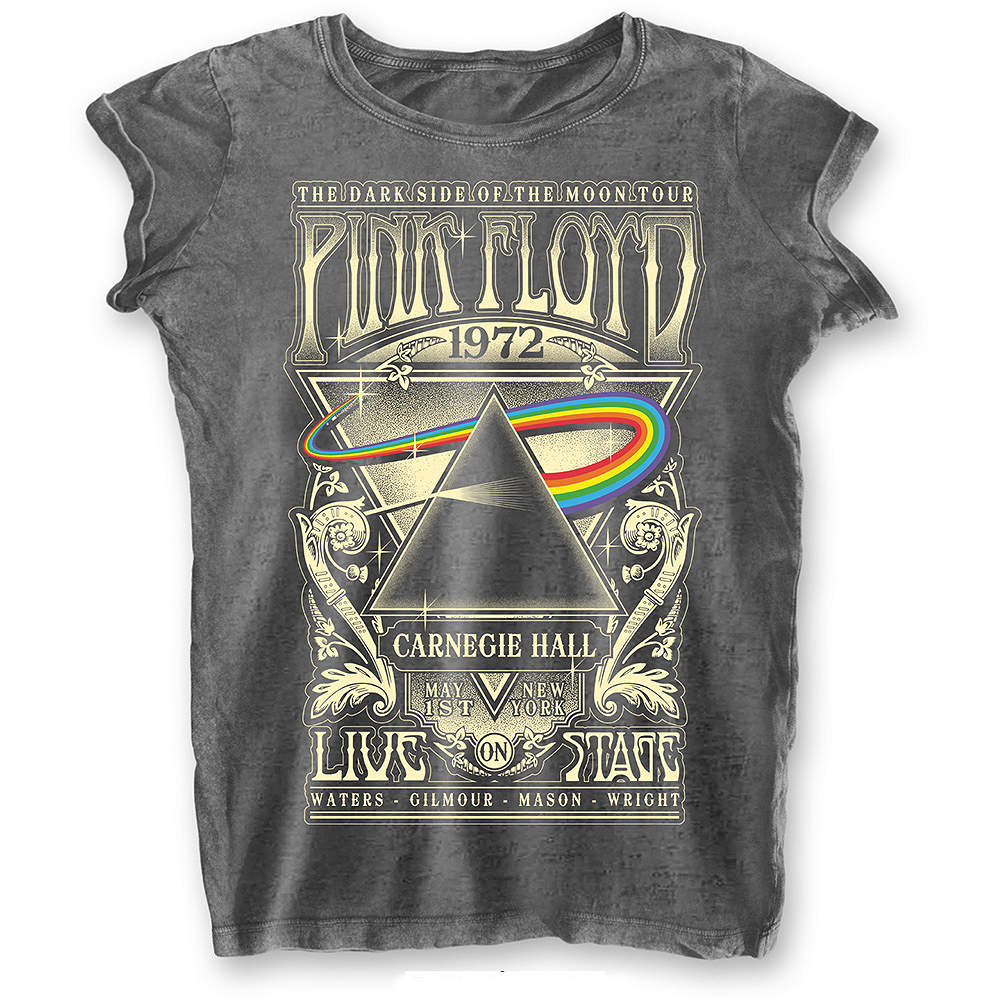 PINK FLOYD ピンクフロイド (「対」 30周年 ) - Carnegie Hall / Black Label（ブランド） / Tシャツ / レディース 【公式 / オフィシャル】