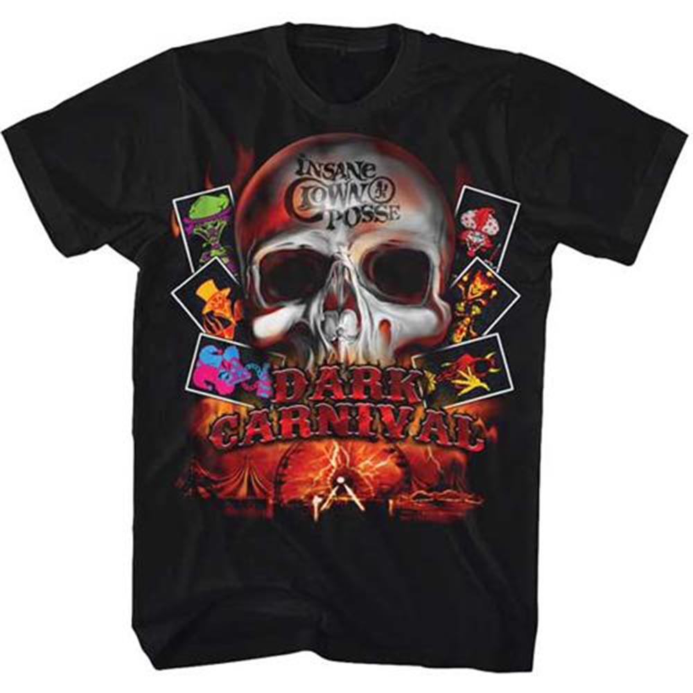 INSANE CLOWN POSSE インセインクラウンポッシー  (結成 35周年 ) - DARK CARNIVAL SKULL / Tシャツ / メンズ 【公式 / オフィシャル】