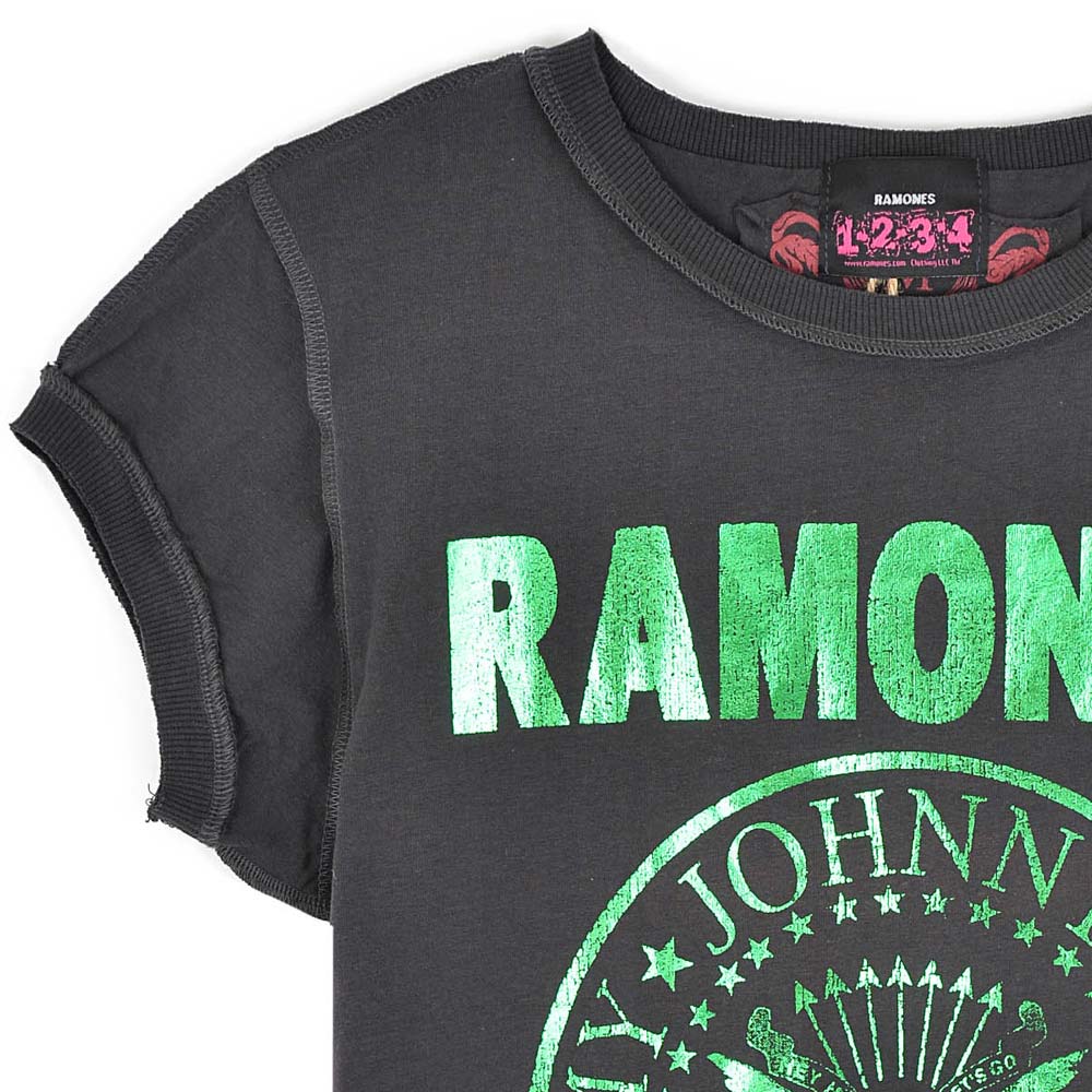 
                  
                    RAMONES ラモーンズ (結成 50周年 ) - Green Foil / Amplified（ ブランド ） / Tシャツ / レディース 【公式 / オフィシャル】
                  
                