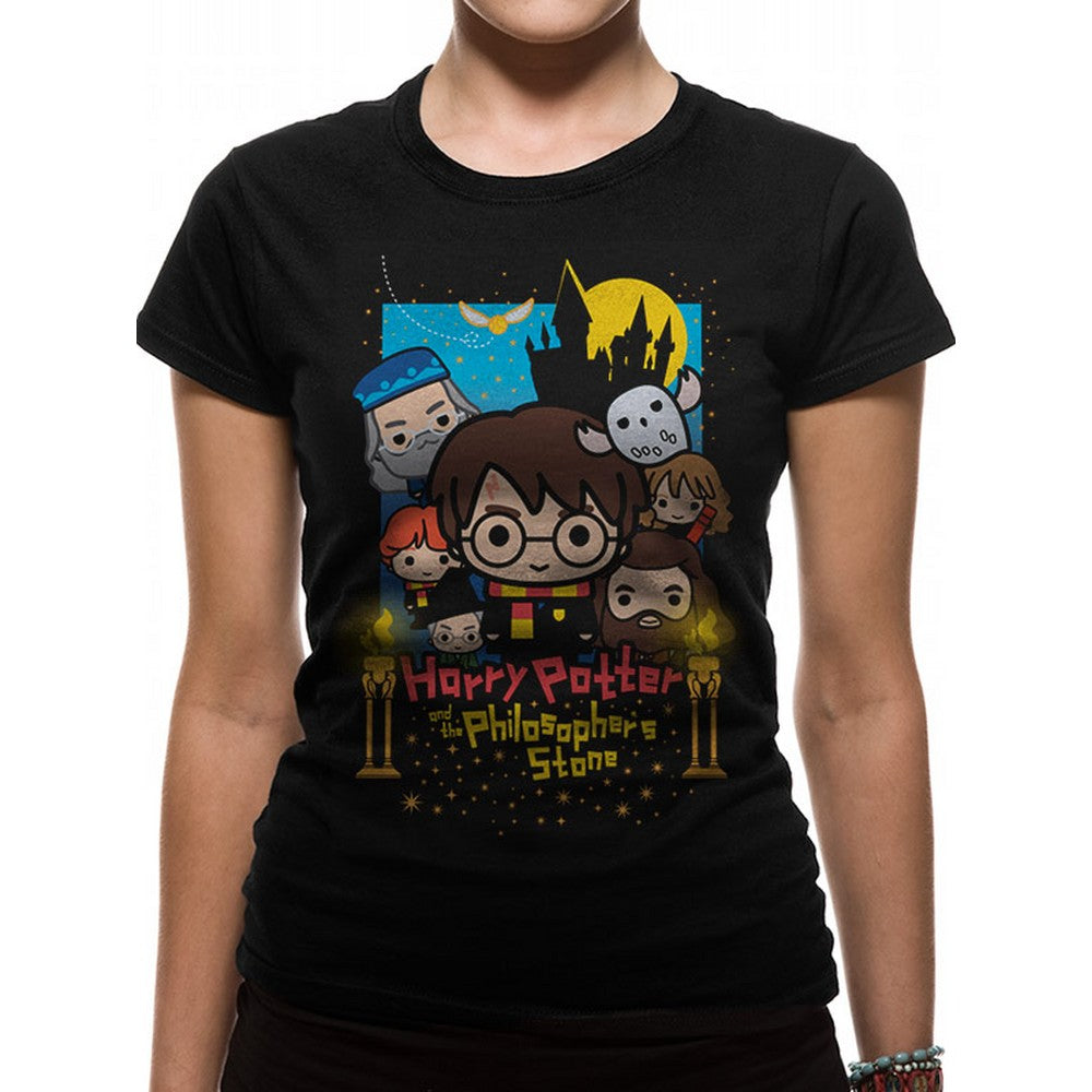 HARRY POTTER ハリーポッター - Cute Poster Art / Tシャツ / レディース 【公式 / オフィシャル】