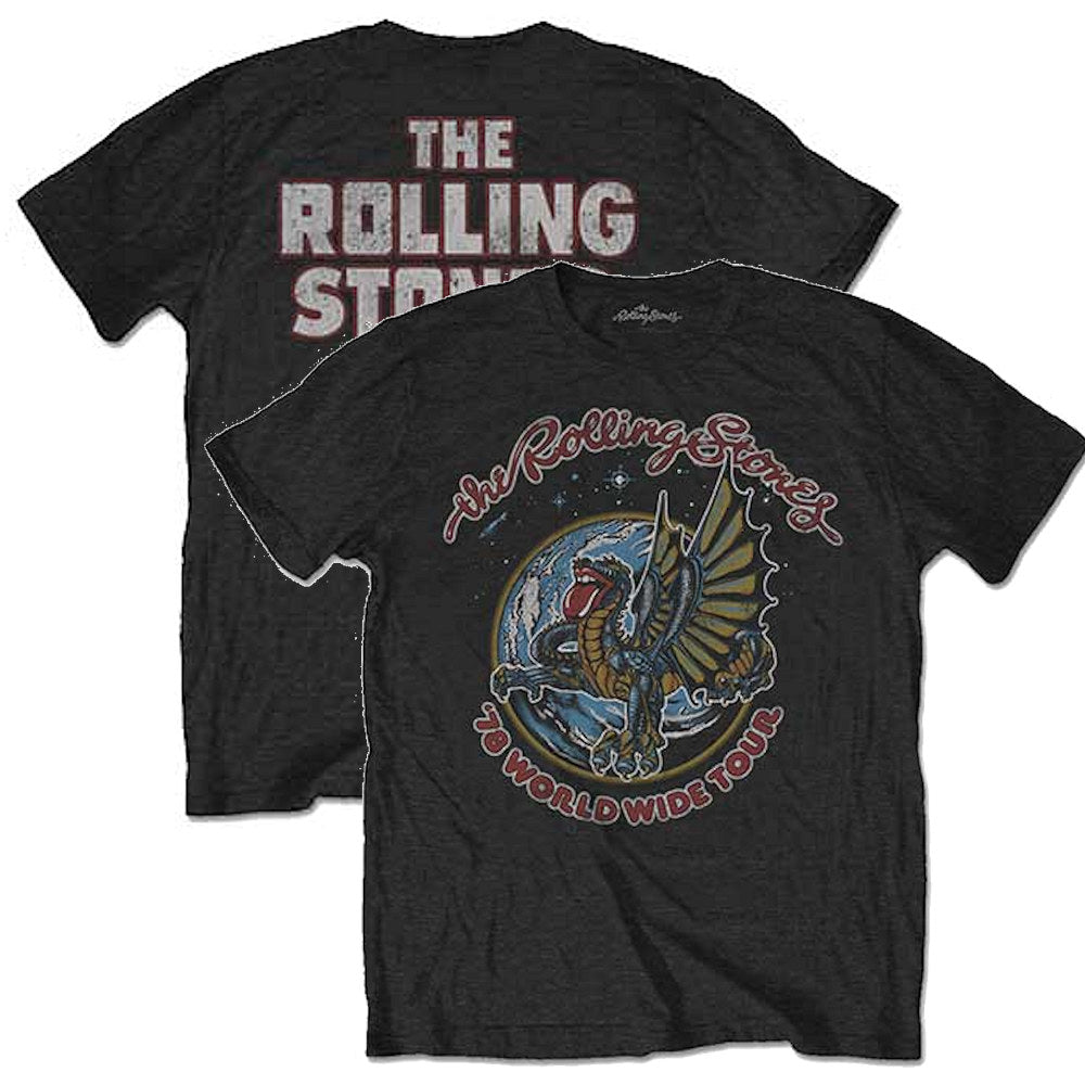 ROLLING STONES ローリングストーンズ (デビュー作 60周年 ) - DRAGON '78 / バックプリントあり / Tシャツ / メンズ 【公式 / オフィシャル】