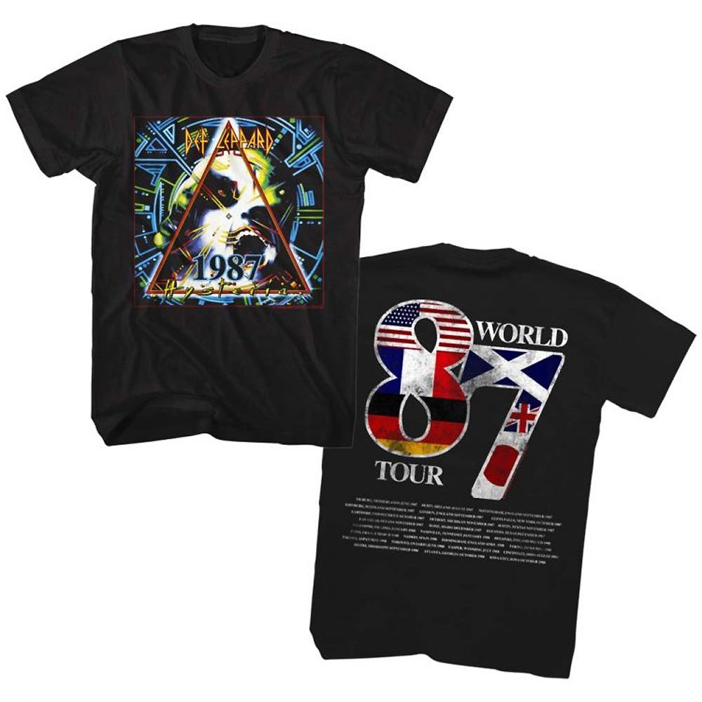 DEF LEPPARD デフレパード World Tour 87 バックプリントあり  Tシャツ メンズ 公式  オフィシャル