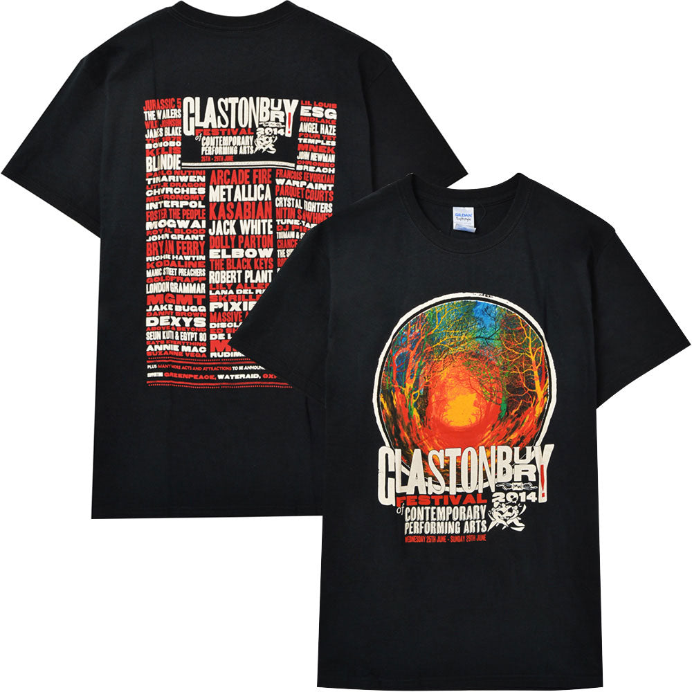 フェス公式Tシャツ GLASTONBURY - FESTIVAL 2014 （超レア） / バックプリントあり