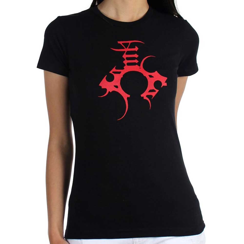 ENSLAVED エンスレイヴド - RED LOGO & SYMBOLS / バックプリントあり / Tシャツ / レディース 【公式 / オフィシャル】