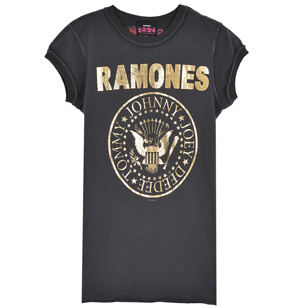 RAMONES ラモーンズ (結成 50周年 ) - Gold Foil / Amplified（ ブランド ） / Tシャツ / レディース 【公式 / オフィシャル】