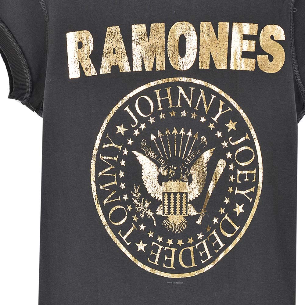 
                  
                    RAMONES ラモーンズ (結成 50周年 ) - Gold Foil / Amplified（ ブランド ） / Tシャツ / レディース 【公式 / オフィシャル】
                  
                