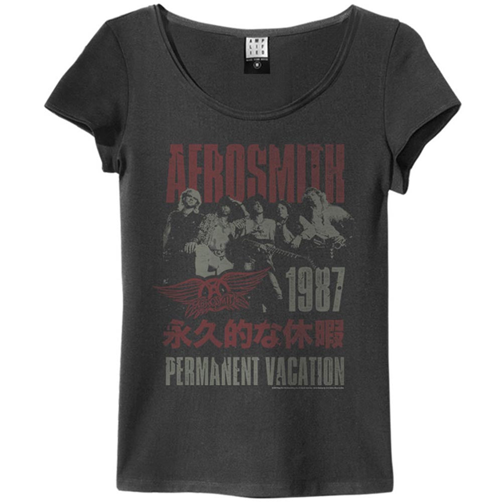 AEROSMITH エアロスミス PERMANENT VACATION Amplified（ ブランド ） Tシャツ 公式 オフィシャル
