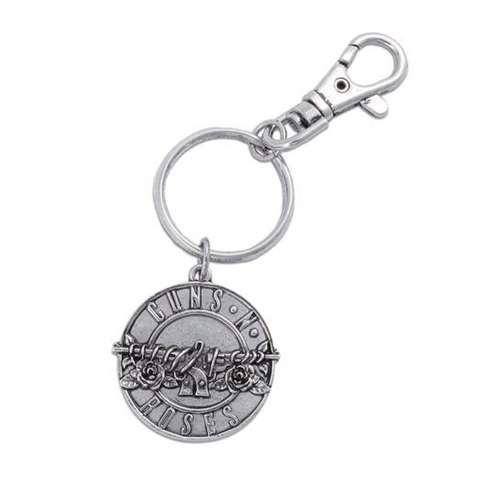 GUNS N ROSES ガンズアンドローゼズ - Disc Logo Keyring / キーホルダー 【公式 / オフィシャル】