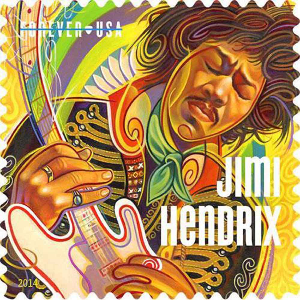 
                  
                    JIMI HENDRIX ジミヘンドリックス - MUSIC ICONS 記念切手シート / 貴重 / 切手・レター品 【公式 / オフィシャル】
                  
                