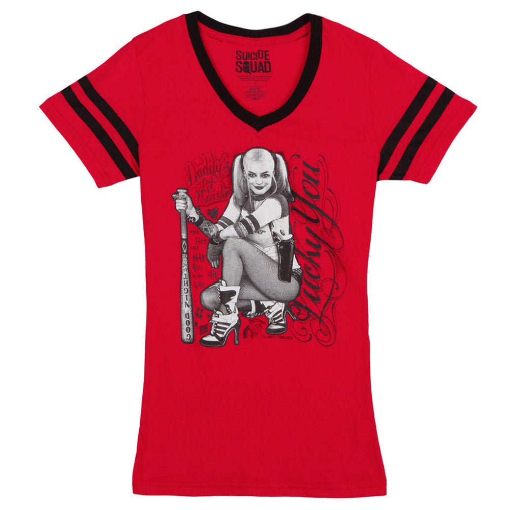 SUICIDE SQUAD スーサイドスクワッド (ジョーカー 新作公開 ) - Harley Quinn Lucky You / Tシャツ / レディース 【公式 / オフィシャル】