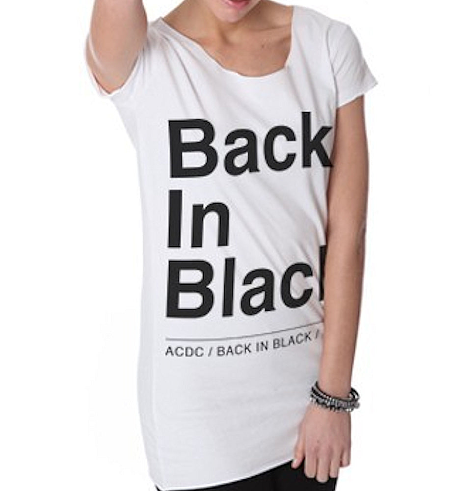 AC/DC エーシーディーシー BACK IN BLACK Amplified（ ブランド ） Tシャツ レディース 公式 オフィシャル