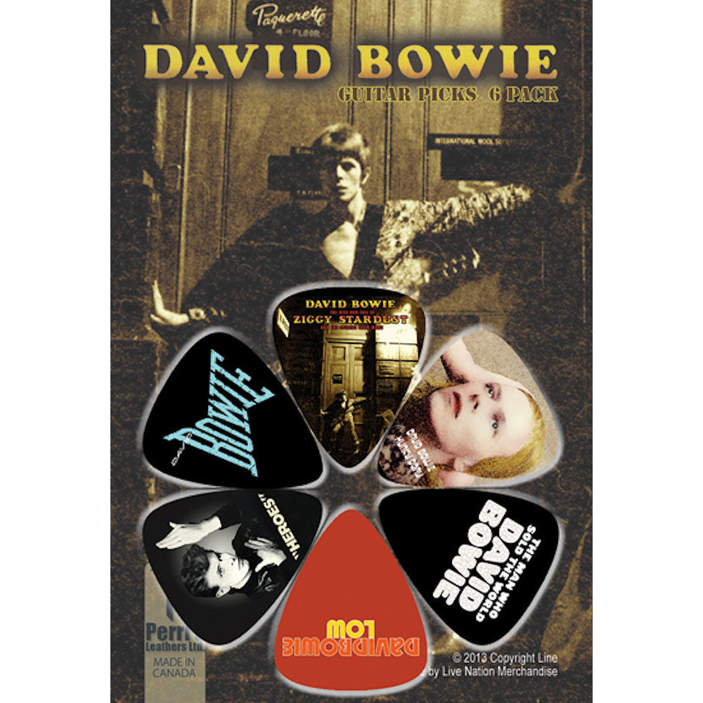 DAVID BOWIE デヴィッドボウイ - 6 PACK DAVID BOWIE PICKS / ギターピック 【公式 / オフィシャル】