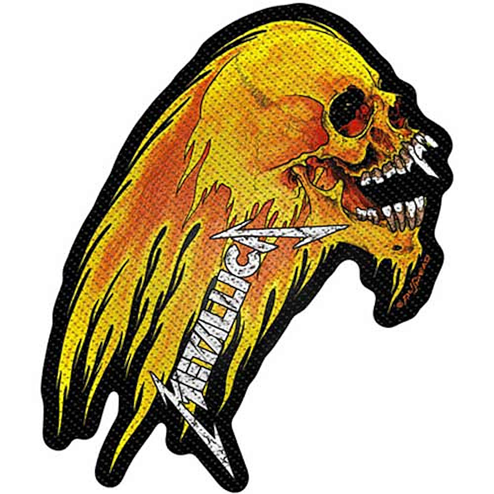 METALLICA - FLAMING SKULL CUT-OUT