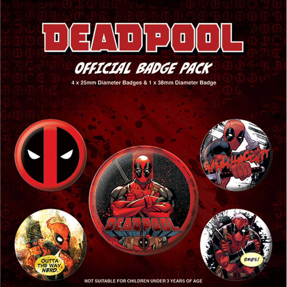 DEADPOOL デッドプール (7月26日 映画公開 ) - Badge Pack 5個セット / バッジ 【公式 / オフィシャル】