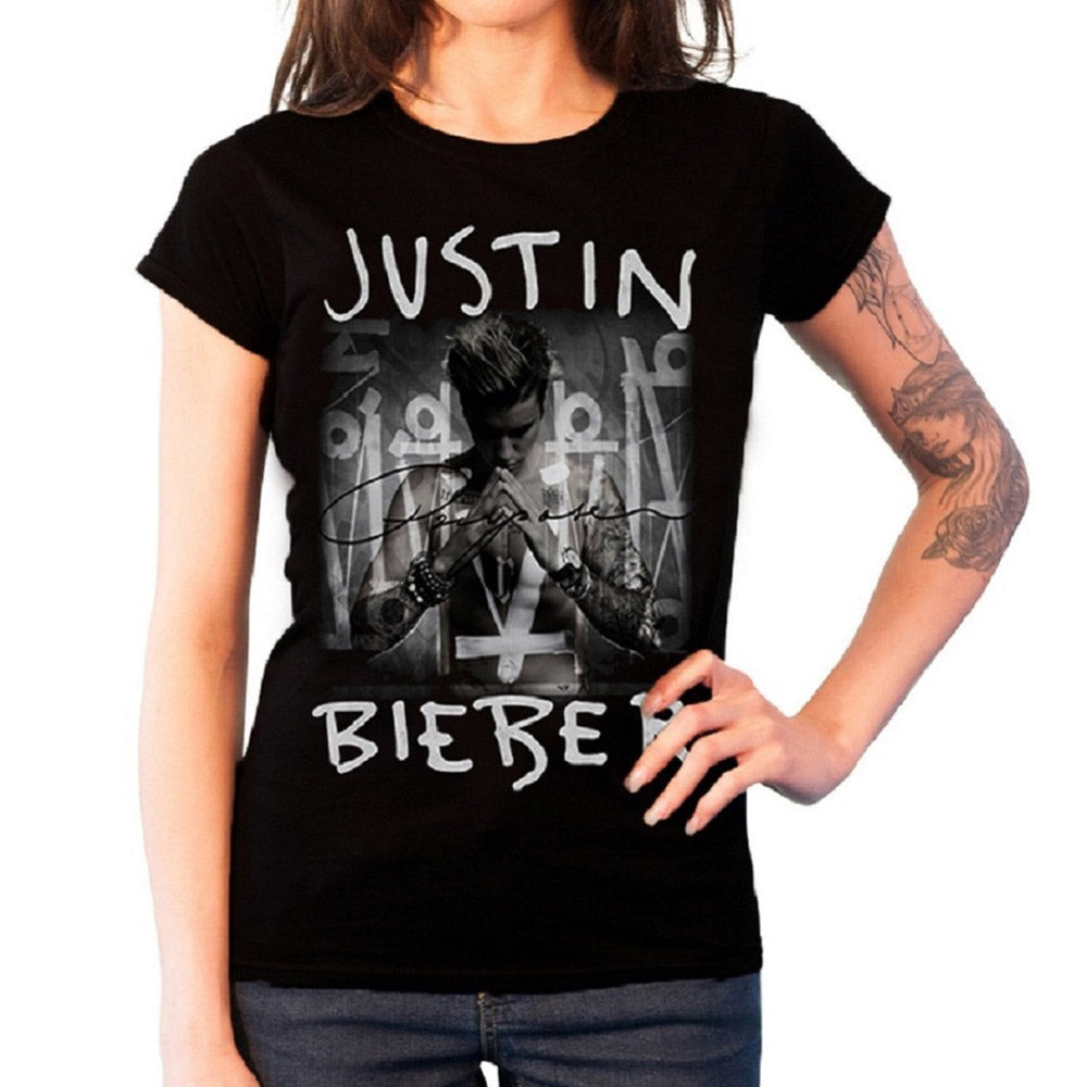 
                  
                    JUSTIN BIEBER ジャスティンビーバー (デビュー 15周年 ) - PURPOSE / Tシャツ / レディース 【公式 / オフィシャル】
                  
                