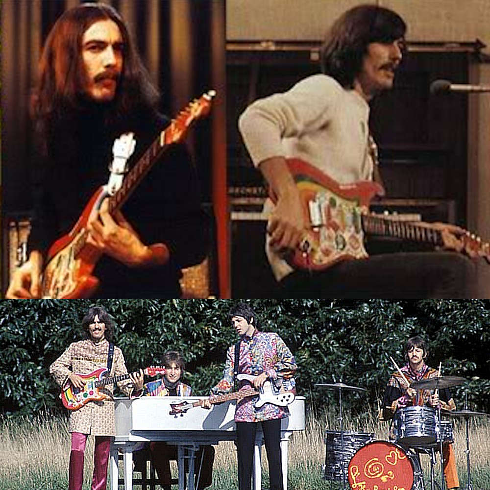 
                  
                    GEORGE HARRISON ジョージハリスン - Fender Strat Rocky Design / Fab Four / ミニチュア楽器
                  
                