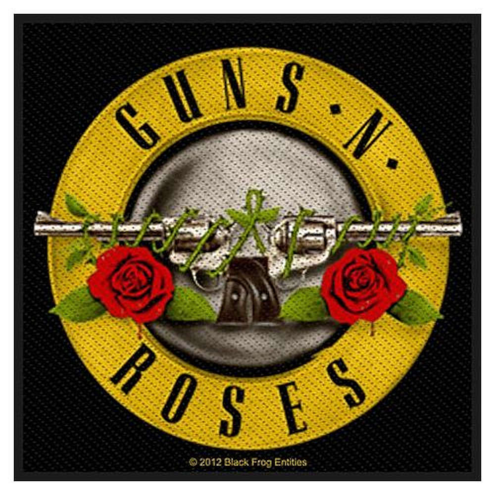 GUNS N ROSES ガンズアンドローゼズ - BULLET LOGO / ワッペン 【公式 / オフィシャル】