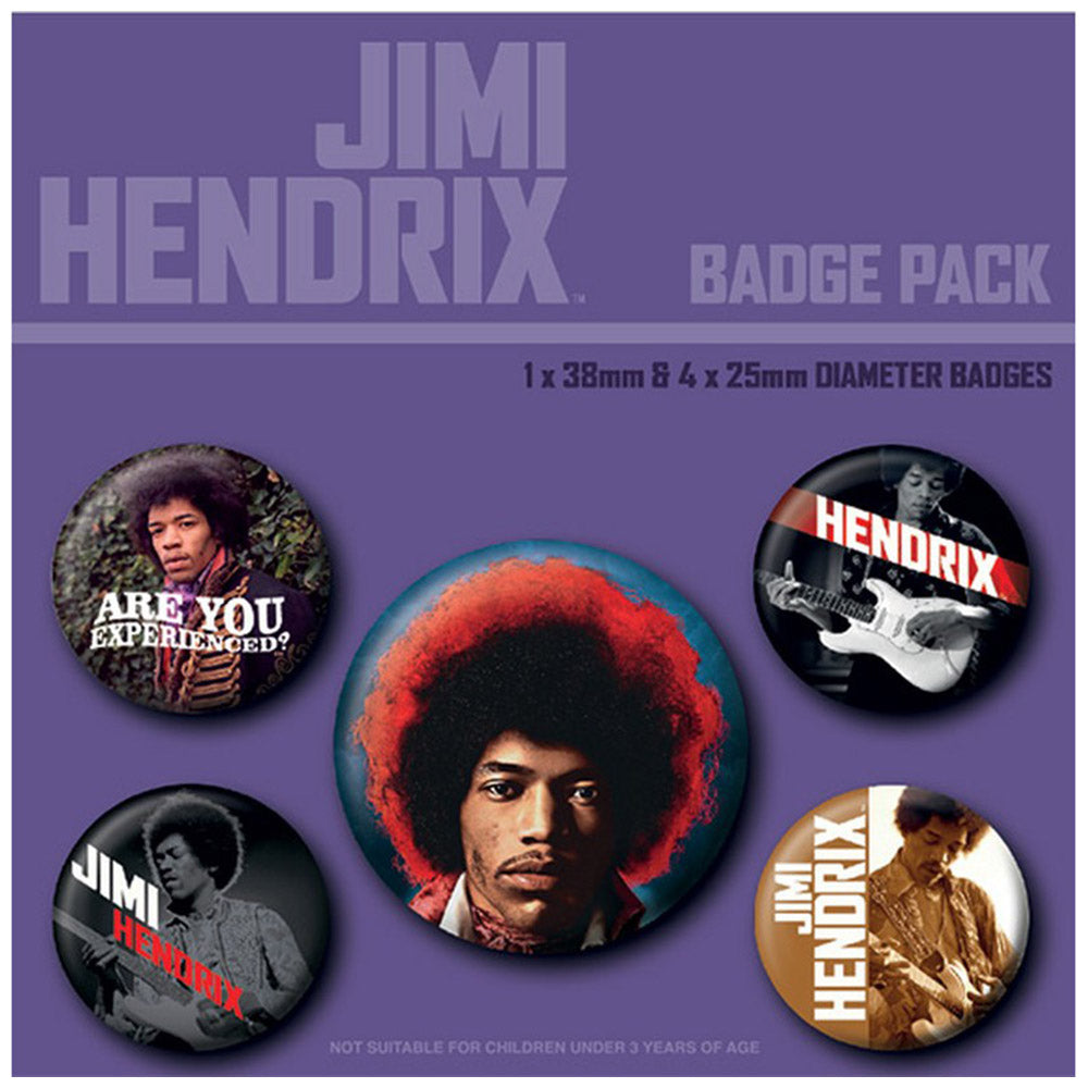 JIMI HENDRIX ジミヘンドリックス - Experience 5個セット / バッジ 【公式 / オフィシャル】