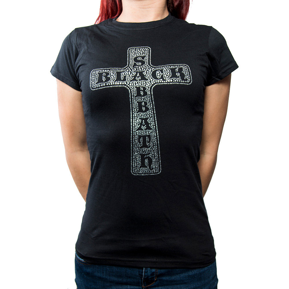 BLACK SABBATH ブラックサバス CROSS Diamante（ブランド） Tシャツ レディース 公式 オフィシャル