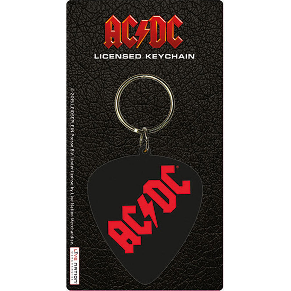 AC/DC エーシーディーシー PLECTRUM ラバー・キーリング キーホルダー 公式 オフィシャル