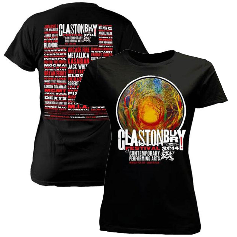 フェス公式Tシャツ GLASTONBURY - (開催 55周年 ) - FESTIVAL 2014 （超レア） / バックプリントあり