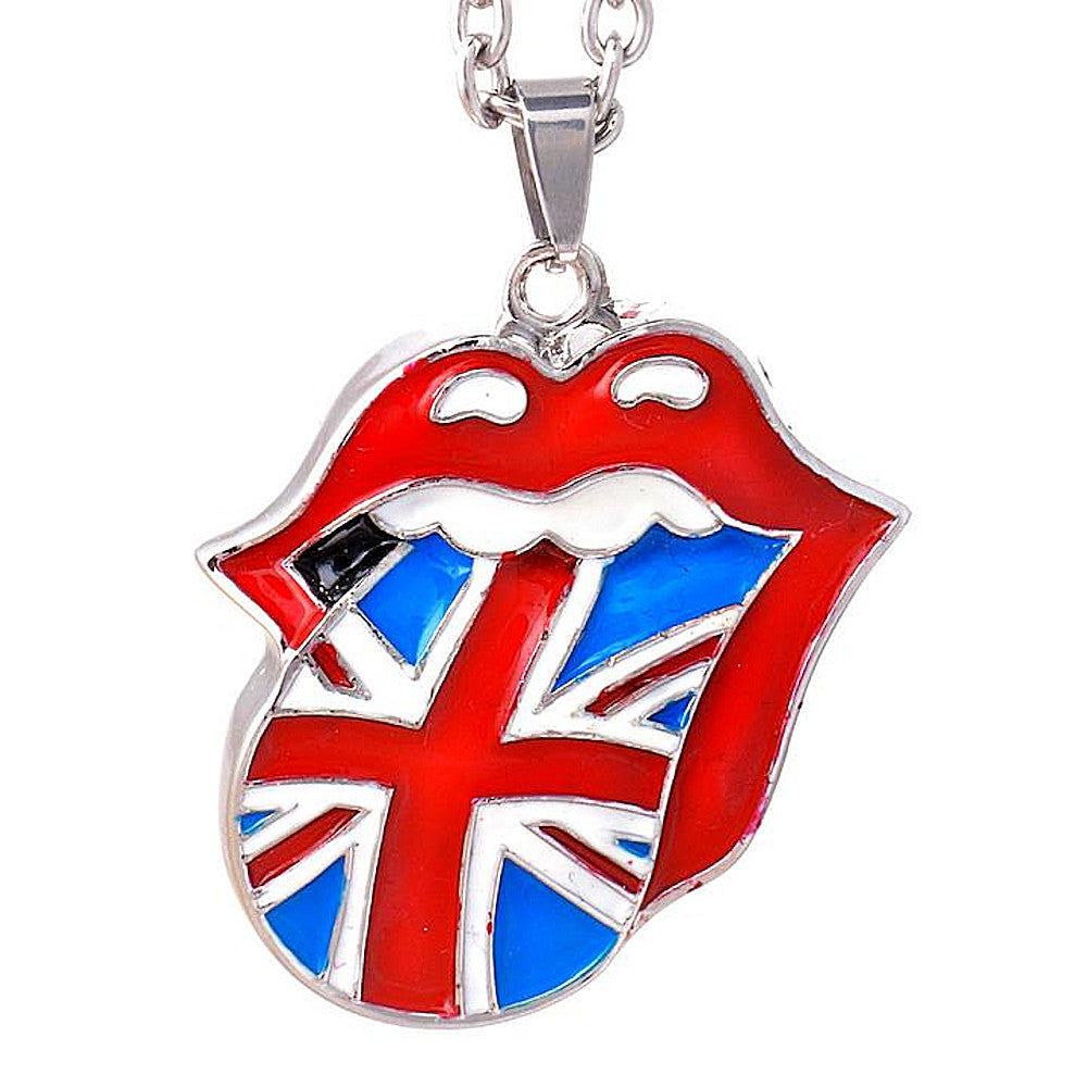 
                  
                    ROLLING STONES ローリングストーンズ (デビュー作 60周年 ) - Union Jack Tongue Necklace / ネックレス 【公式 / オフィシャル】
                  
                