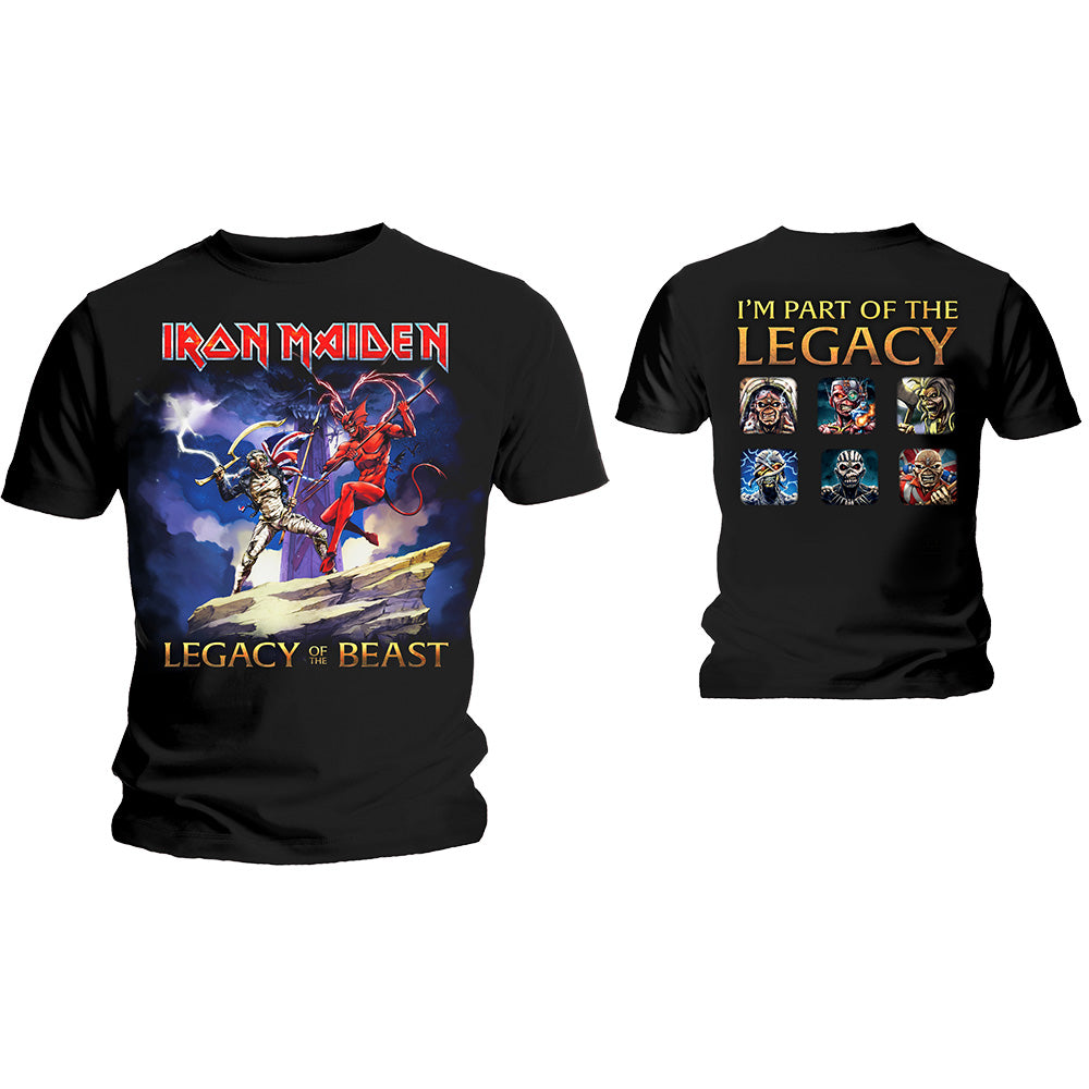 IRON MAIDEN アイアンメイデン (9月 来日 ) - LEGACY BEAST FIGHT / バックプリントあり / Tシャツ / メンズ 【公式 / オフィシャル】