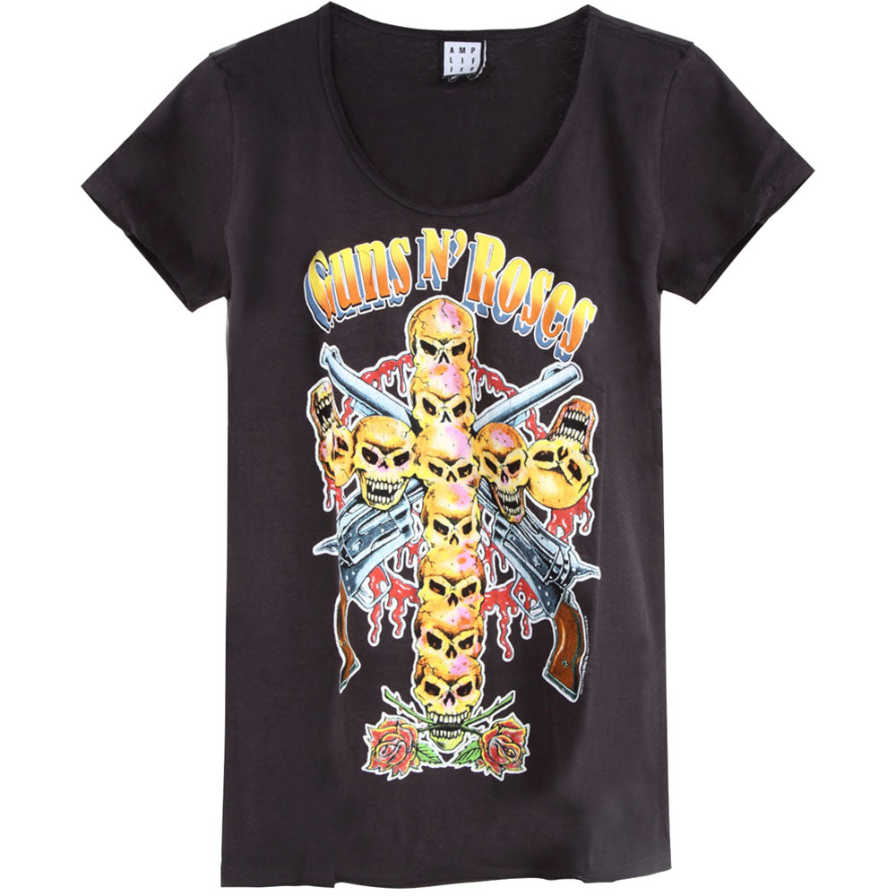 
                  
                    GUNS N ROSES ガンズアンドローゼズ - NEON SKULL CROSS / Amplified（ ブランド ） / Tシャツ / レディース 【公式 / オフィシャル】
                  
                