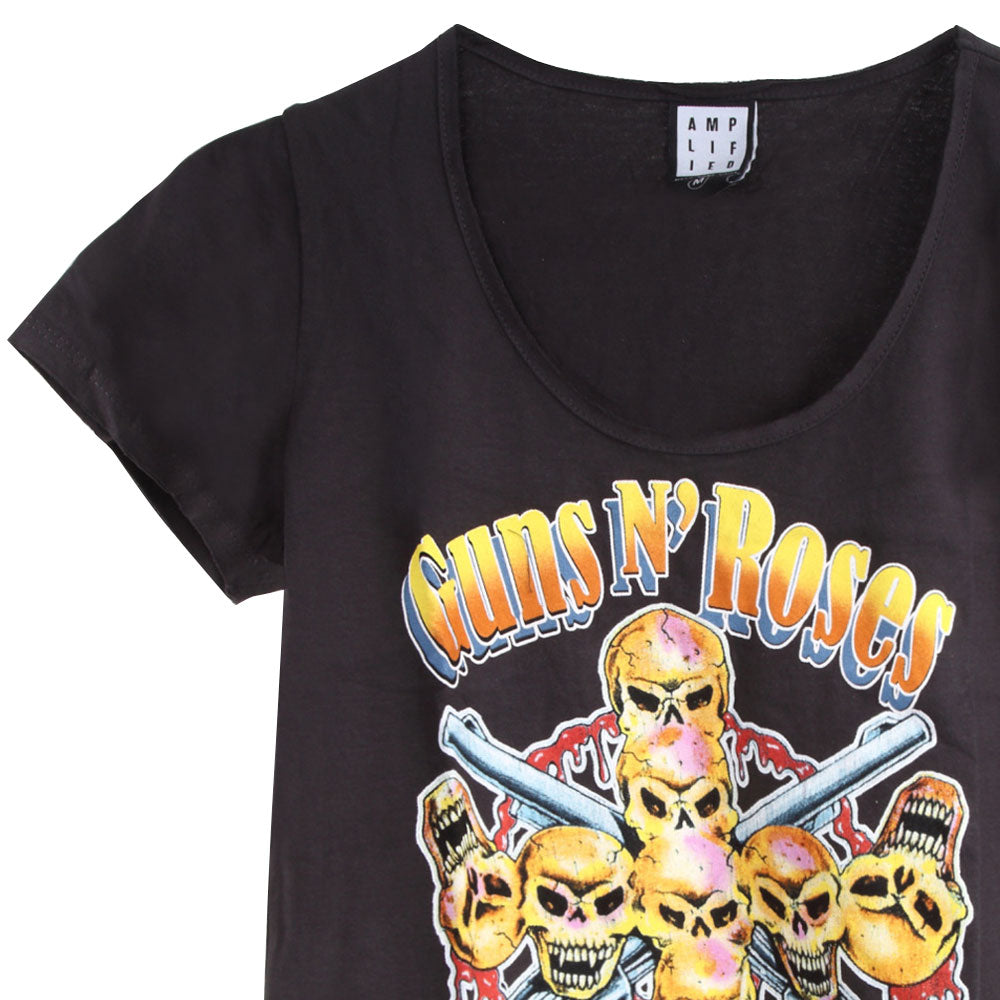 
                  
                    GUNS N ROSES ガンズアンドローゼズ - NEON SKULL CROSS / Amplified（ ブランド ） / Tシャツ / レディース 【公式 / オフィシャル】
                  
                