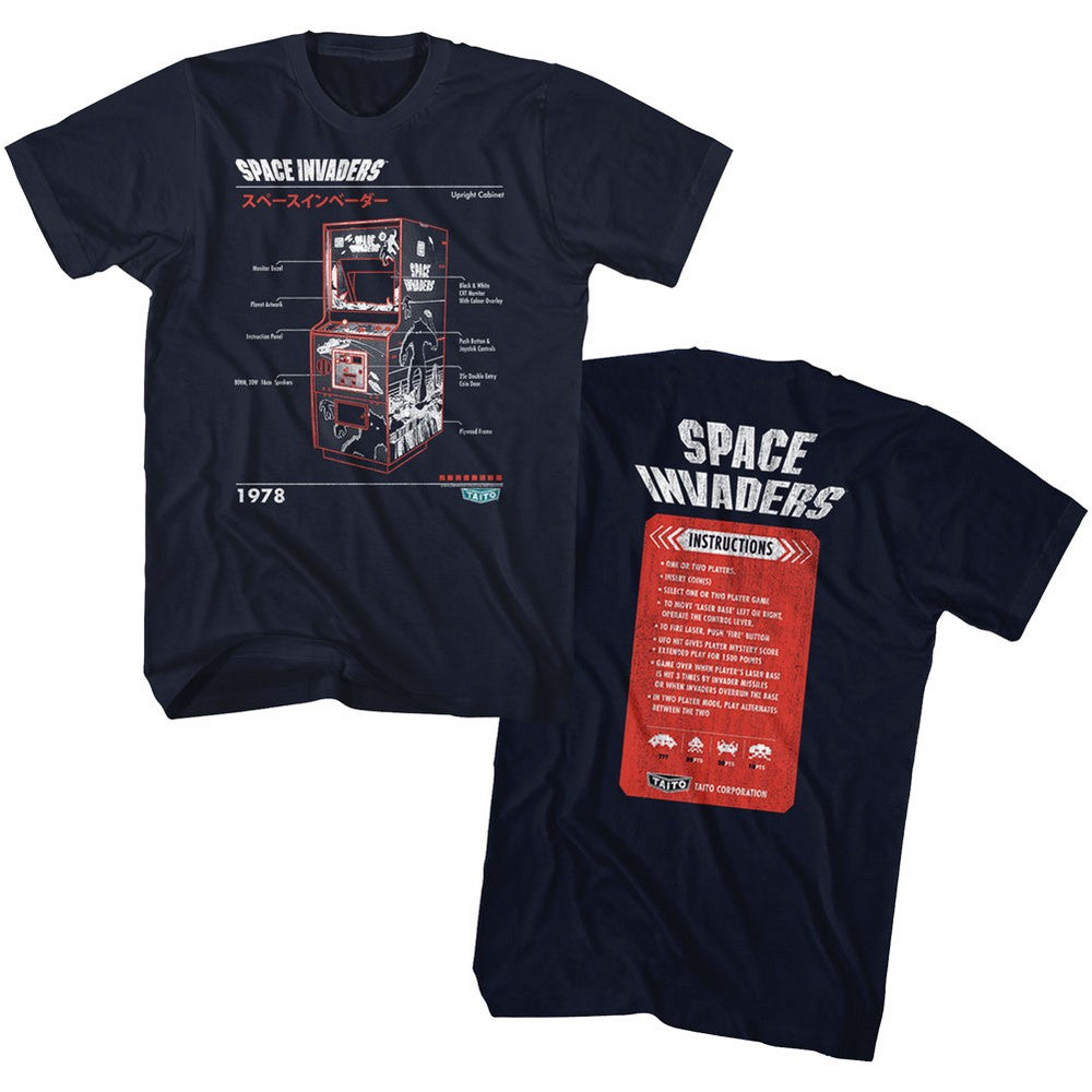 SPACE INVADERS スペースインベーダー - CAB バックプリントあり / Tシャツ / メンズ 【公式 / オフィシャル】