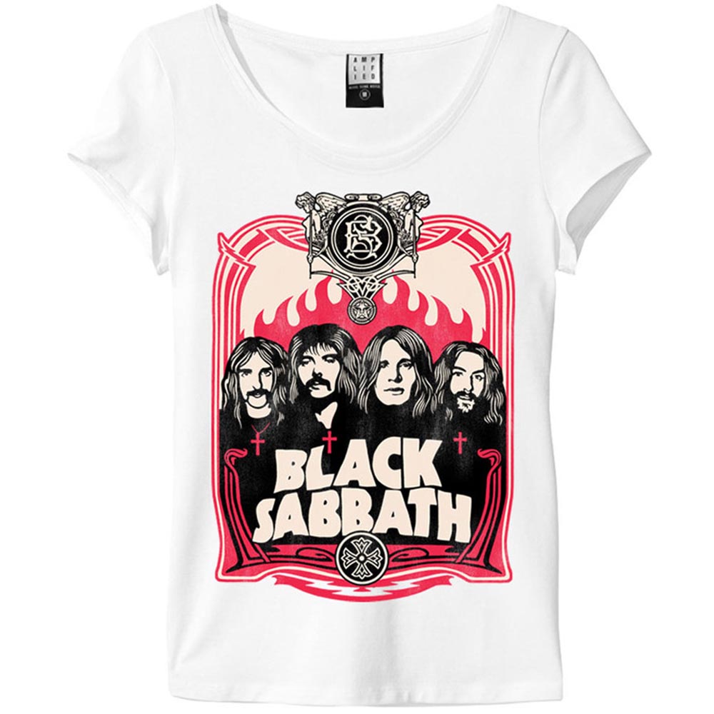 BLACK SABBATH ブラックサバス WHITE / Amplified（ ブランド ） Tシャツ レディース 公式 オフィシャル