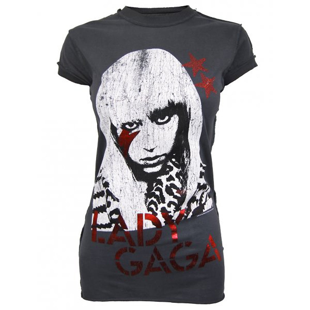 LADY GAGA レディーガガ - STARS Diamante / Amplified（ ブランド ） / Tシャツ / レディース 【公式 / オフィシャル】