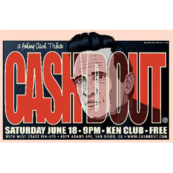 JOHNNY CASH - （絶版プロモーション・ポスター）Cashd Out at the Ken Club