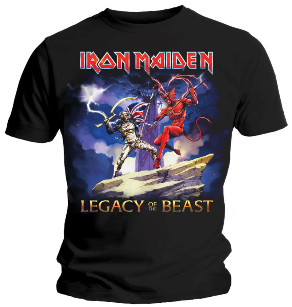 IRON MAIDEN アイアンメイデン (9月 来日 ) - LEGACY BEAST FIGHT / バックプリントあり / Tシャツ / メンズ 【公式 / オフィシャル】