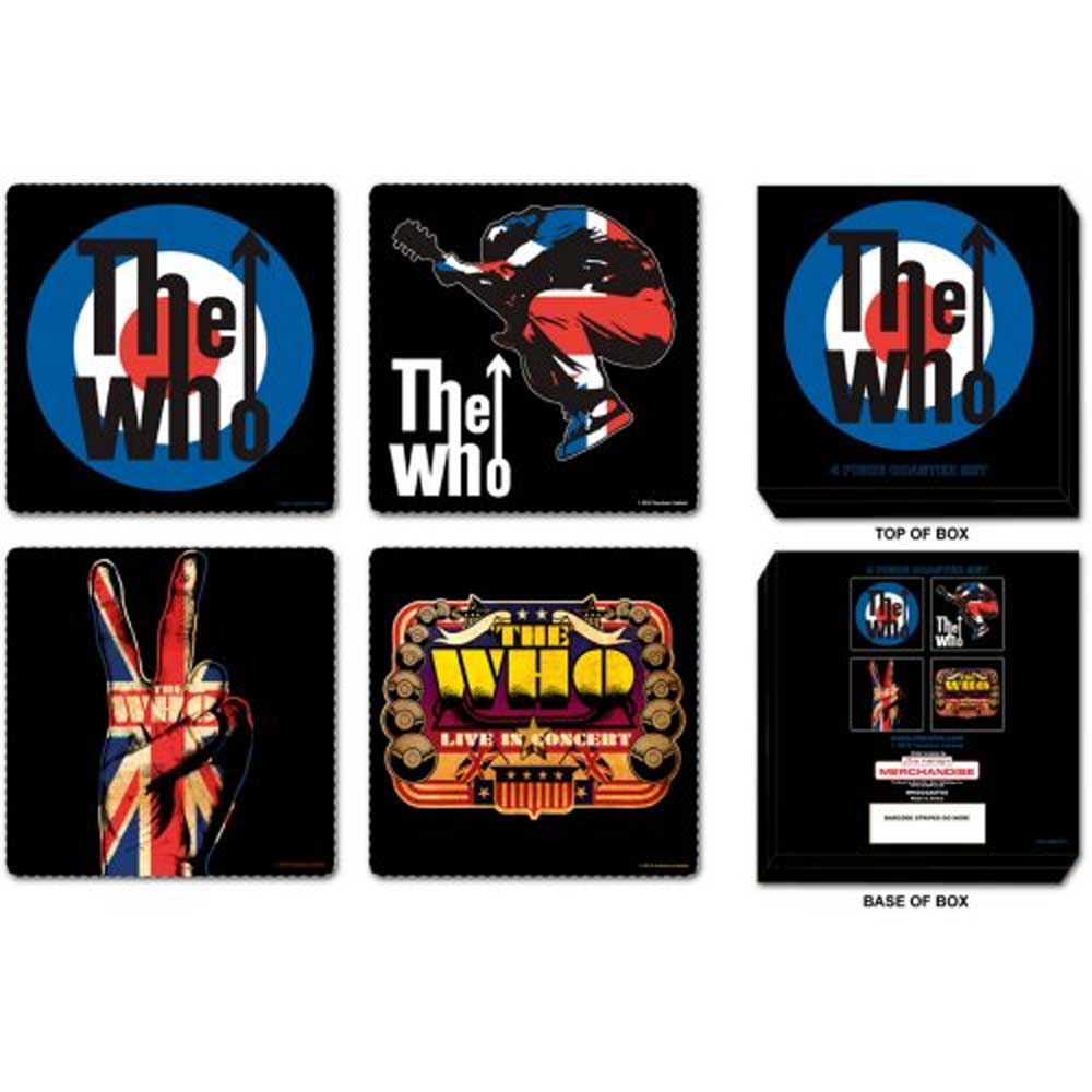 THE WHO ザ・フー (結成 60周年 ) - MIXED DESIGNS COASTER SET / コースター 【公式 / オフィシャル】