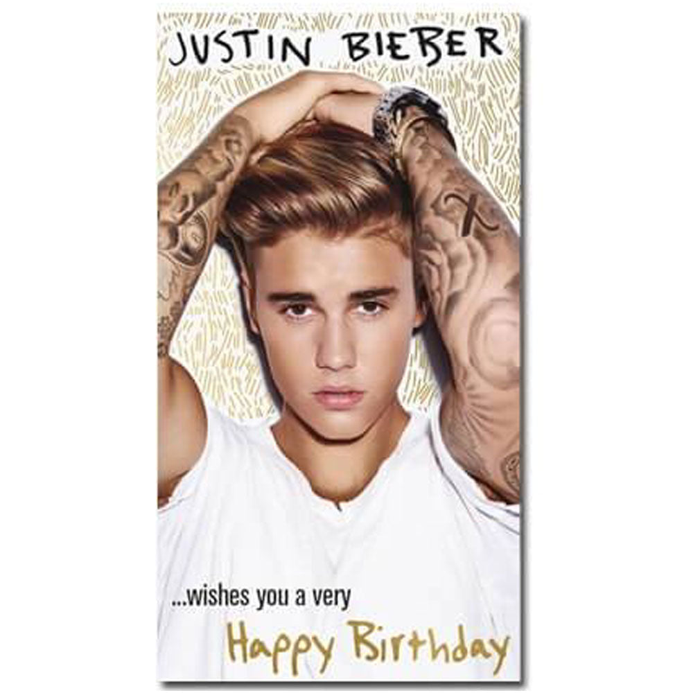 JUSTIN BIEBER ジャスティンビーバー (デビュー 15周年 ) - Happy Birthday Card / ポストカード・レター 【公式 / オフィシャル】