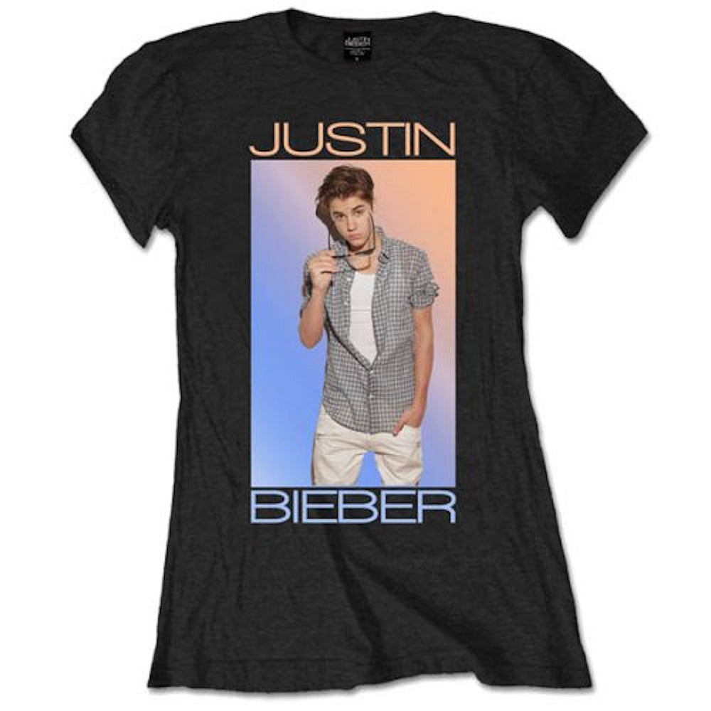 JUSTIN BIEBER ジャスティンビーバー (デビュー 15周年 ) - COLOUR FADE / Tシャツ / レディース 【公式 / オフィシャル】