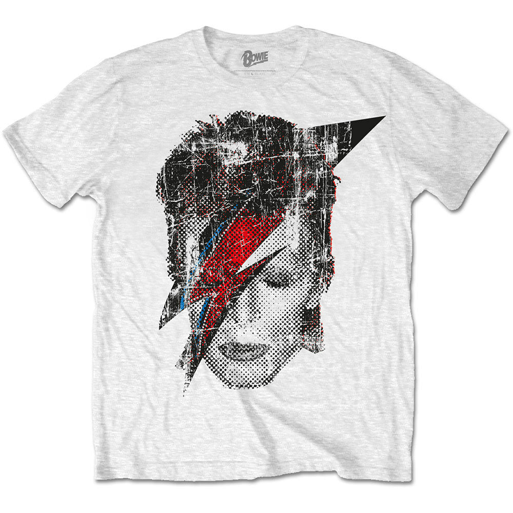 DAVID BOWIE デヴィッドボウイ - Halftone Flash Face / Tシャツ / メンズ 【公式 / オフィシャル】