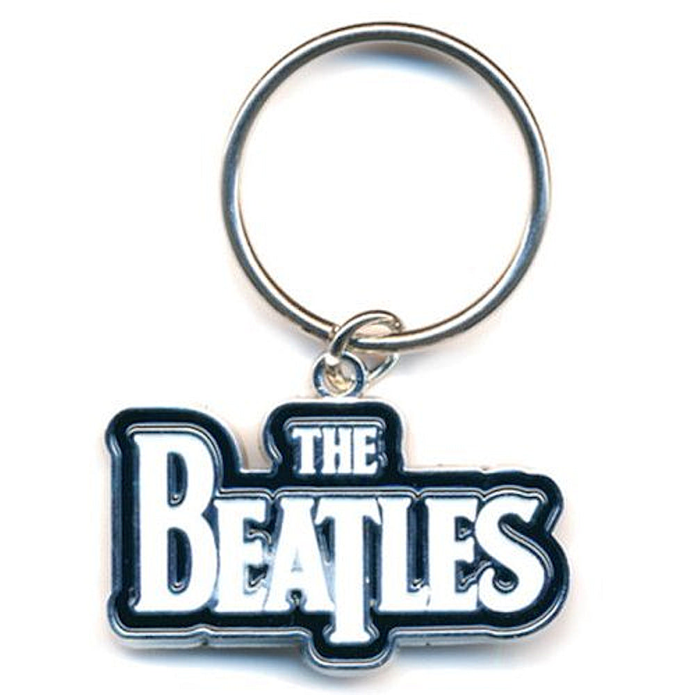 THE BEATLES - (結成 65周年 ) - LOGO (WHITE) KEY-CHAIN