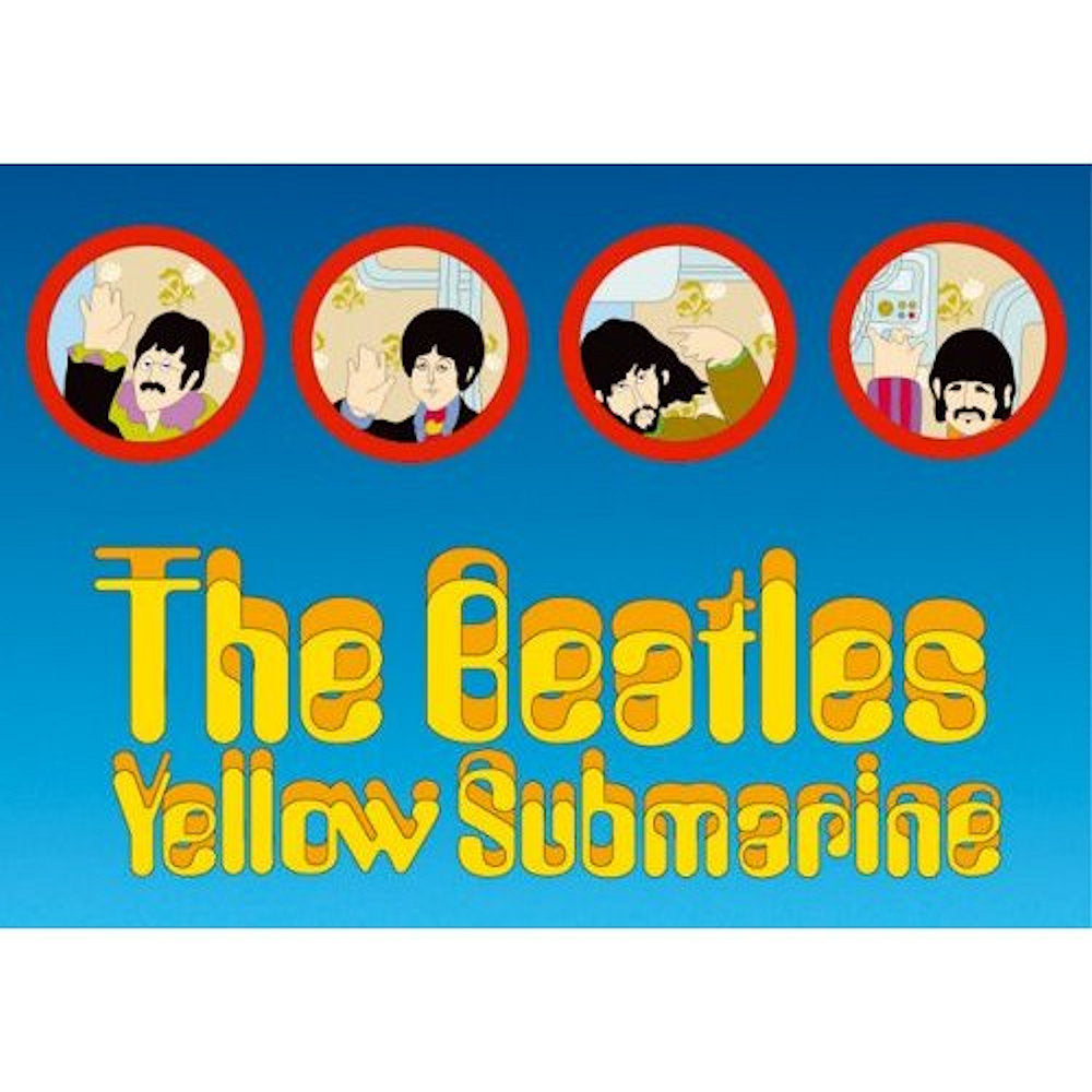 THE BEATLES ビートルズ (ABBEY ROAD 55周年 ) - YELLOW SUBMARINE / ポストカード・レター 【公式 / オフィシャル】